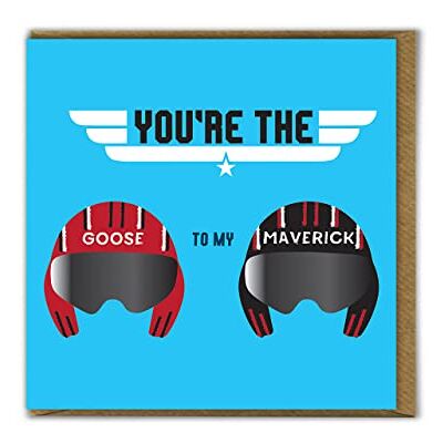 Candy Carte sur le thème du Top Gun – « Goose To My Maverick » – Anniversaire – Saint-Valentin – Parfait pour lui, elle, partenaire masculin et femme - Publicité Candy Carte sur le thème du Top Gun – « Goose To My Maverick » – Anniversaire – Saint-Valentin – Parfait pour lui, elle, partenaire masculin et femme - Publicité