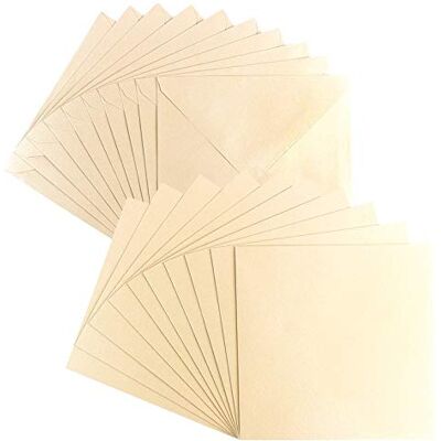ideen mit herz Lot de cartes de vœux Finition nacrée 10 cartes d'environ 250 g/m² et 10 enveloppes d'environ 120 g/m² Crème 16 x 16 cm - Publicité ideen mit herz Lot de cartes de vœux Finition nacrée 10 cartes d'environ 250 g/m² et 10 enveloppes d'environ 120 g/m² Crème 16 x 16 cm - Publicité