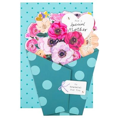 Hallmark Carte de fête des mères pour la fête des mères Motif bouquet de fleurs Carte de fête des mères Bleu et rose - Publicité Hallmark Carte de fête des mères pour la fête des mères Motif bouquet de fleurs Carte de fête des mères Bleu et rose - Publicité