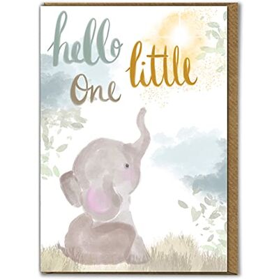 Candy Jolie carte de nouveau-né garçon/fille – « Hello Little One » – Intérieur vierge - Publicité Candy Jolie carte de nouveau-né garçon/fille – « Hello Little One » – Intérieur vierge - Publicité