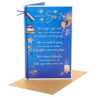 UK Greetings Carte d'anniversaire pour fils – Motif sentimental - Publicité UK Greetings Carte d'anniversaire pour fils – Motif sentimental - Publicité
