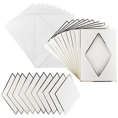 ideen mit herz Lot de 10 cartes de vœux avec enveloppes et pièces perforées 10 cartes à 3 compartiments avec passe-partout Idéales pour les félicitations pour un anniversaire, un mariage DIN B6 - Publicité ideen mit herz Lot de 10 cartes de vœux avec enveloppes et pièces perforées 10 cartes à 3 compartiments avec passe-partout Idéales pour les félicitations pour un anniversaire, un mariage DIN B6 - Publicité
