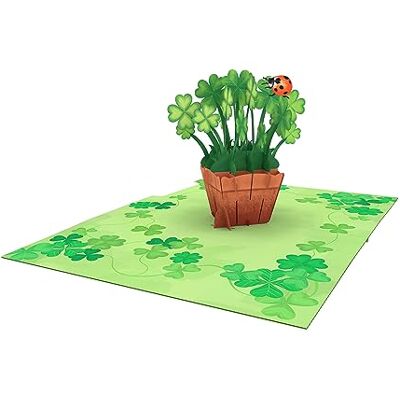 ASVP Shop Carte pop-up 3D en forme de trèfle irlandais – Saint Patrick, bonne chance, trèfle à quatre feuilles, bénédictions irlandaises, carte de vœux faite à la main, chance des Irlandais, culture irlandaise, - Publicité ASVP Shop Carte pop-up 3D en forme de trèfle irlandais – Saint Patrick, bonne chance, trèfle à quatre feuilles, bénédictions irlandaises, carte de vœux faite à la main, chance des Irlandais, culture irlandaise, - Publicité