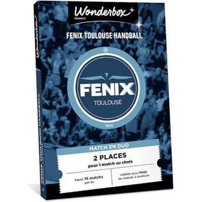 WONDERBOX Connect Coffret Cadeau Fenix Toulouse Handball pour 2 pers. 2 places pour 1 match au choix Parmi 15 matchs par an, valable sur tous les matchs à domicile Validité 27 mois - Publicité WONDERBOX Connect Coffret Cadeau Fenix Toulouse Handball pour 2 pers. 2 places pour 1 match au choix Parmi 15 matchs par an, valable sur tous les matchs à domicile Validité 27 mois - Publicité