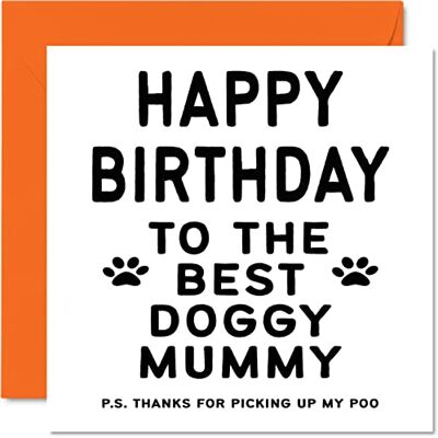 Stuff4 Cartes d'anniversaire pour maman de la part du chien, Best Dog Mummy - Publicité Stuff4 Cartes d'anniversaire pour maman de la part du chien, Best Dog Mummy - Publicité