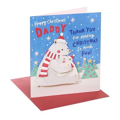 UK Greetings Carte de Noël pour papa – Motif ours polaires mignons - Publicité UK Greetings Carte de Noël pour papa – Motif ours polaires mignons - Publicité