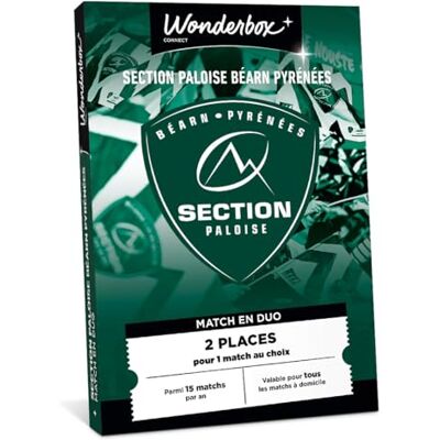 WONDERBOX Connect Coffret Cadeau Section Paloise pour 2 pers. 2 places pour 1 match au choix Parmi 15 matchs par an, valable pour tous les matchs à domicile Validité 27 mois - Publicité WONDERBOX Connect Coffret Cadeau Section Paloise pour 2 pers. 2 places pour 1 match au choix Parmi 15 matchs par an, valable pour tous les matchs à domicile Validité 27 mois - Publicité