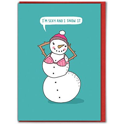 Candy Carte de Noël humoristique sexy et I Snow It - Publicité Candy Carte de Noël humoristique sexy et I Snow It - Publicité