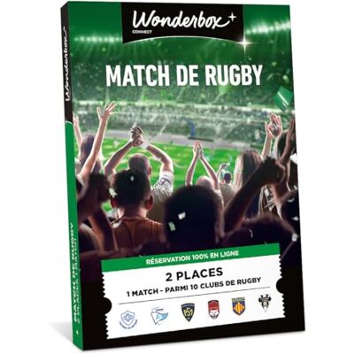 WONDERBOX Connect Coffret Cadeau 100% Rugby pour 2 pers. 2 places pour 1 match au choix Parmi 15 clubs de rugby Validité 27 mois - Publicité WONDERBOX Connect Coffret Cadeau 100% Rugby pour 2 pers. 2 places pour 1 match au choix Parmi 15 clubs de rugby Validité 27 mois - Publicité