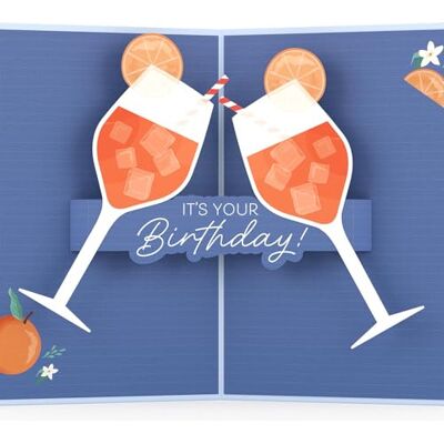 Lovepop Carte d'anniversaire pop-up Oh Spritz! - Publicité Lovepop Carte d'anniversaire pop-up Oh Spritz! - Publicité