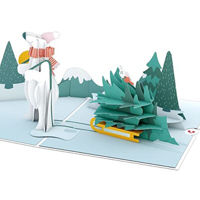 Lovepop Carte de Noël pop-up pour elle et lui – Cartes de vœux de vacances 3D pour garçons, filles, hommes, femmes – Ours polaire 12,7 x 17,8 cm – Carte vierge et enveloppe incluses - Publicité Lovepop Carte de Noël pop-up pour elle et lui – Cartes de vœux de vacances 3D pour garçons, filles, hommes, femmes – Ours polaire 12,7 x 17,8 cm – Carte vierge et enveloppe incluses - Publicité