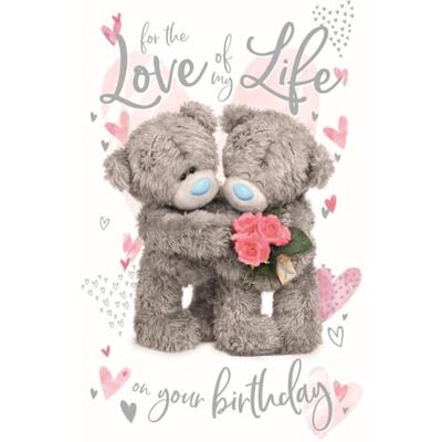 Me To You Tatty Teddy For The Love Of My Life Carte d'anniversaire 3D 15,2 x 22,9 cm – Collection officielle - Publicité Me To You Tatty Teddy For The Love Of My Life Carte d'anniversaire 3D 15,2 x 22,9 cm – Collection officielle - Publicité