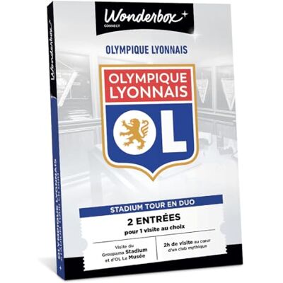 WONDERBOX Connect Coffret Cadeau Olympique Lyonnais Stadium Tour 2 p. 2 entrées pour 1 visite au choix Visite du Groupama Stadium et d'OL Le Musée Validité 27 mois - Publicité WONDERBOX Connect Coffret Cadeau Olympique Lyonnais Stadium Tour 2 p. 2 entrées pour 1 visite au choix Visite du Groupama Stadium et d'OL Le Musée Validité 27 mois - Publicité
