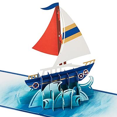 Hallmark Signature Paper Wonder Carte d'anniversaire pop-up Motif bateau à voile - Publicité Hallmark Signature Paper Wonder Carte d'anniversaire pop-up Motif bateau à voile - Publicité