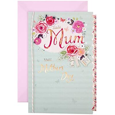 Hallmark Carte de fête des mères pour maman, motif floral classique, carte de fête des mères pour maman, de la part de sa fille, de la part de son fils, rose, rouge, vert - Publicité Hallmark Carte de fête des mères pour maman, motif floral classique, carte de fête des mères pour maman, de la part de sa fille, de la part de son fils, rose, rouge, vert - Publicité