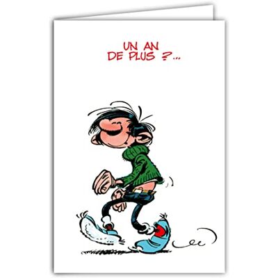 AFIE Gaston Lagaffe GLCT-0119 Carte d'anniversaire avec Motif Un an de plus Chat Hamac - Publicité AFIE Gaston Lagaffe GLCT-0119 Carte d'anniversaire avec Motif Un an de plus Chat Hamac - Publicité