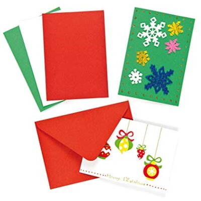 Baker Ross EX4957 Cartes de Vœux Festives Lot de 12, Faites vos Propres Cartes de Voeux, Cartes de Noël pour les Enfants, Activites et Loisirs Creatifs Enfants - Publicité Baker Ross EX4957 Cartes de Vœux Festives Lot de 12, Faites vos Propres Cartes de Voeux, Cartes de Noël pour les Enfants, Activites et Loisirs Creatifs Enfants - Publicité