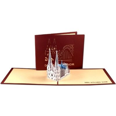 Lin Carte pop-up 3d, série Architecture, sujet : Cathédrale de Cologne - Publicité Lin Carte pop-up 3d, série Architecture, sujet : Cathédrale de Cologne - Publicité