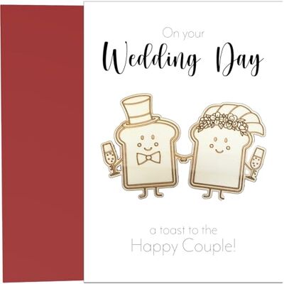 Panda Carte de mariage avec aimants pour réfrigérateur en bois grillagé – Un toast au couple heureux - Publicité Panda Carte de mariage avec aimants pour réfrigérateur en bois grillagé – Un toast au couple heureux - Publicité
