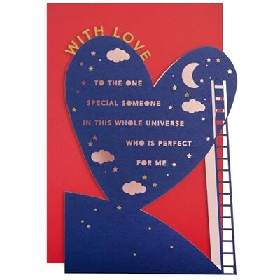 Hallmark Carte de Saint-Valentin pour quelqu'un de spécial, motif cœur, lune et étoiles, avec enveloppe, rose, bleu - Publicité Hallmark Carte de Saint-Valentin pour quelqu'un de spécial, motif cœur, lune et étoiles, avec enveloppe, rose, bleu - Publicité