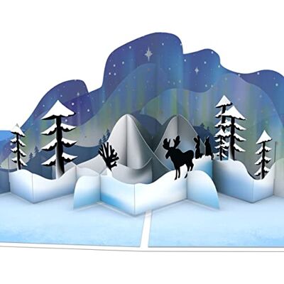 Lovepop Scène d'hiver boréale – Carte de Noël pop-up – Carte de vœux festive 3D fabriquée à la main – Spécial vœux d'hiver réconfortant, 12,7 x 17,8 cm - Publicité Lovepop Scène d'hiver boréale – Carte de Noël pop-up – Carte de vœux festive 3D fabriquée à la main – Spécial vœux d'hiver réconfortant, 12,7 x 17,8 cm - Publicité
