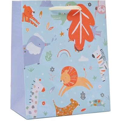 UK Greetings Sac cadeau de taille moyenne pour bébé garçon/nouveaux parents sacs de fête pour cadeaux anniversaire/mariage/Noël motif animaux mignons 19 x 23 x 8,9 cm - Publicité UK Greetings Sac cadeau de taille moyenne pour bébé garçon/nouveaux parents sacs de fête pour cadeaux anniversaire/mariage/Noël motif animaux mignons 19 x 23 x 8,9 cm - Publicité