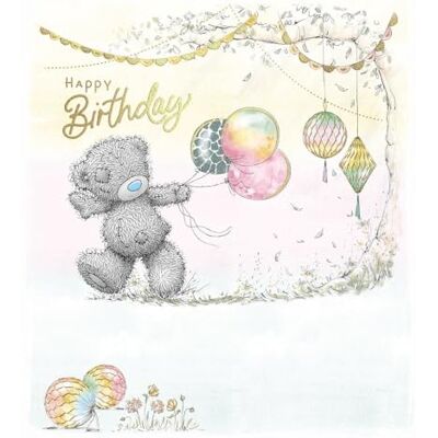 Me To You Carte d'anniversaire Tatty Teddy tenant des ballons Collection officielle - Publicité Me To You Carte d'anniversaire Tatty Teddy tenant des ballons Collection officielle - Publicité