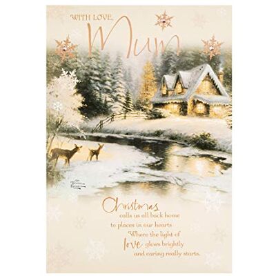 Hallmark Carte de Noël pour maman Motif Thomas Kinkade - Publicité Hallmark Carte de Noël pour maman Motif Thomas Kinkade - Publicité