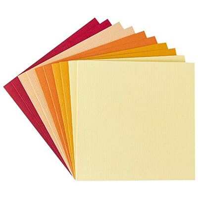 ideen mit herz Lot de cartes de vœux 10 cartes colorées avec 10 enveloppes blanches aspect lin noble vierge neutre (Tons rouge et jaune, 11 x 11 cm) - Publicité ideen mit herz Lot de cartes de vœux 10 cartes colorées avec 10 enveloppes blanches aspect lin noble vierge neutre (Tons rouge et jaune, 11 x 11 cm) - Publicité