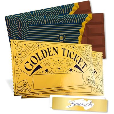 Inovida Ticket d'Or Bon Cadeau à Gratter Personnalisable : 2 Cartes à Gratter à Remplir – Créez Vos Propres Tickets à Gratter – Carte Ruban Dorée Personnalisée – Golden Ticket – Cadeaux Personnalisés - Publicité Inovida Ticket d'Or Bon Cadeau à Gratter Personnalisable : 2 Cartes à Gratter à Remplir – Créez Vos Propres Tickets à Gratter – Carte Ruban Dorée Personnalisée – Golden Ticket – Cadeaux Personnalisés - Publicité