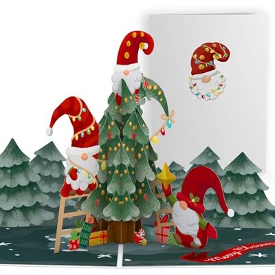 Lovepop ® Carte de Noël pop-up 3D Motif lutin amusant Décoration de sapin de Noël Compartiment caché pour cadeaux en argent et bons Avec enveloppe et carte de note - Publicité Lovepop ® Carte de Noël pop-up 3D Motif lutin amusant Décoration de sapin de Noël Compartiment caché pour cadeaux en argent et bons Avec enveloppe et carte de note - Publicité