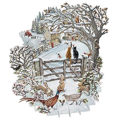 Let It Snow Carte de vœux de Noël pop-up 3D - Publicité Let It Snow Carte de vœux de Noël pop-up 3D - Publicité