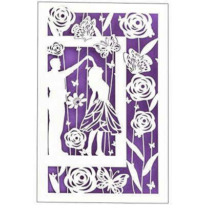 ideen mit herz Carte de mariage 12 x 18 cm Avec insert coloré et enveloppe Carte de vœux pour mariage Motif : couple dansant (design 8) - Publicité ideen mit herz Carte de mariage 12 x 18 cm Avec insert coloré et enveloppe Carte de vœux pour mariage Motif : couple dansant (design 8) - Publicité