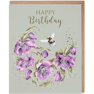 Wrendale Designs Carte d'anniversaire Abeille à ginnings - Publicité Wrendale Designs Carte d'anniversaire Abeille à ginnings - Publicité