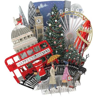 , gamme de cartes de Noël Top of the World (carte 3D Londres) XTW028 - Publicité , gamme de cartes de Noël Top of the World (carte 3D Londres) XTW028 - Publicité