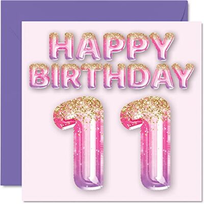 Stuff4-kort - GCARD-145-GLITTERAGE-11-FBA - Carte d'anniversaire - Carte de félicitations - Publicité Stuff4-kort - GCARD-145-GLITTERAGE-11-FBA - Carte d'anniversaire - Carte de félicitations - Publicité