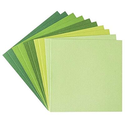 ideen mit herz Lot de cartes de vœux 10 cartes colorées avec 10 enveloppes blanches aspect lin noble vierge neutre (Tons verts, 11 x 11 cm) - Publicité ideen mit herz Lot de cartes de vœux 10 cartes colorées avec 10 enveloppes blanches aspect lin noble vierge neutre (Tons verts, 11 x 11 cm) - Publicité