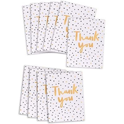 UK Greetings Lot de 10 cartes de remerciement pour lui/elle/ami – Pour enseignant/cadeau et autres événements – Motifs à pois - Publicité UK Greetings Lot de 10 cartes de remerciement pour lui/elle/ami – Pour enseignant/cadeau et autres événements – Motifs à pois - Publicité