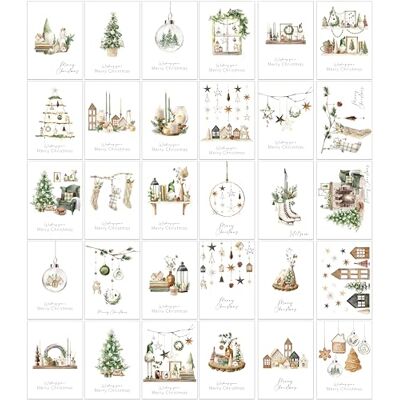 Panda Lot de 30 cartes de Noël traditionnelles écologiques avec enveloppes - Publicité Panda Lot de 30 cartes de Noël traditionnelles écologiques avec enveloppes - Publicité