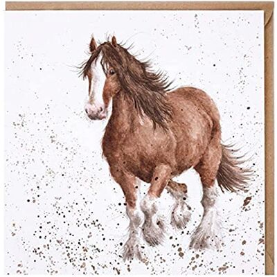 Wrendale Designs Carte de vœux d'anniversaire/Artiste Vierge (wre0230) en douceur Trotting Horse - Publicité Wrendale Designs Carte de vœux d'anniversaire/Artiste Vierge (wre0230) en douceur Trotting Horse - Publicité