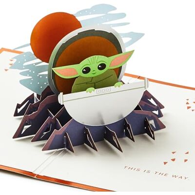 Hallmark Star Wars : The Mandalorian, carte 3D et pop-up pour toutes occasions, Grogu et Space Pod, anniversaire, fête des pères, fils, papa, neveu, thème espace, cuivre - Publicité Hallmark Star Wars : The Mandalorian, carte 3D et pop-up pour toutes occasions, Grogu et Space Pod, anniversaire, fête des pères, fils, papa, neveu, thème espace, cuivre - Publicité