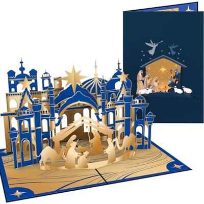 PopLife Carte pop-up 3D faite à la main, fête religieuse, carte de Noël vierge - Publicité PopLife Carte pop-up 3D faite à la main, fête religieuse, carte de Noël vierge - Publicité