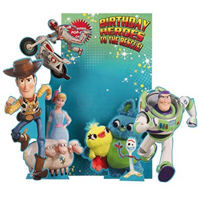 Hallmark Carte d'anniversaire pour enfants – Disney Toy Story 4 Pop Out 3D, vert/gris, 22,8 x 15,9 x 0,2 cm ; 20 g - Publicité Hallmark Carte d'anniversaire pour enfants – Disney Toy Story 4 Pop Out 3D, vert/gris, 22,8 x 15,9 x 0,2 cm ; 20 g - Publicité
