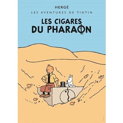 Tintin Carte postale album de Les Cigares du Pharaon colorisé 300916 (10x15cm) - Publicité Tintin Carte postale album de Les Cigares du Pharaon colorisé 300916 (10x15cm) - Publicité