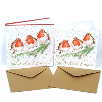 Wrendale Designs Wrendale Boxed Set of Christmas Cards Robin Carol Singers - Publicité Wrendale Designs Wrendale Boxed Set of Christmas Cards Robin Carol Singers - Publicité