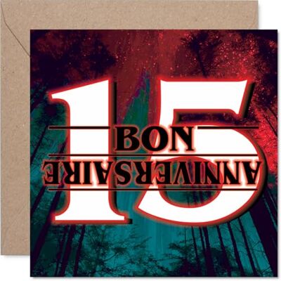Stuff4 Étape Carte d'Anniversaire 15 Ans, Enveloppe Incluse Ambiance Festive et Couleur Éclatante, 145 mm Carré - Publicité Stuff4 Étape Carte d'Anniversaire 15 Ans, Enveloppe Incluse Ambiance Festive et Couleur Éclatante, 145 mm Carré - Publicité