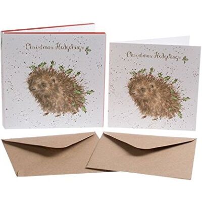 Wrendale Designs Wrendale XB020 Noël, Kit de Cartes, Huit Cartes, Hérisson, Carton, avec Enveloppe - Publicité Wrendale Designs Wrendale XB020 Noël, Kit de Cartes, Huit Cartes, Hérisson, Carton, avec Enveloppe - Publicité