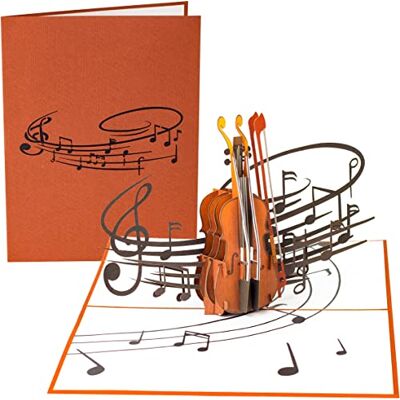 PopLife ® Carte pop up 3D en forme d'instrument de musique violon – Carte de vœux d'anniversaire de musicien, fête de retraite, fête des pères, cadeau de professeur de la part d'un étudiant, remise de - Publicité PopLife ® Carte pop up 3D en forme d'instrument de musique violon – Carte de vœux d'anniversaire de musicien, fête de retraite, fête des pères, cadeau de professeur de la part d'un étudiant, remise de - Publicité
