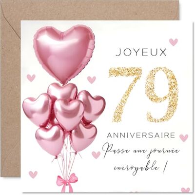 Stuff4 Douce Carte d'Anniversaire 79 Ans, Ambiance Festive et Joyeuse - Publicité Stuff4 Douce Carte d'Anniversaire 79 Ans, Ambiance Festive et Joyeuse - Publicité