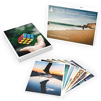 metaFox 52 Coaching Picture Cards, Positive Psychology Cards for Daily Reflections, Affirmations, Positive Thinking Conversation Cards as Facilitation Tools for Coaching, Workshops, and Therapy - Publicité metaFox 52 Coaching Picture Cards, Positive Psychology Cards for Daily Reflections, Affirmations, Positive Thinking Conversation Cards as Facilitation Tools for Coaching, Workshops, and Therapy - Publicité